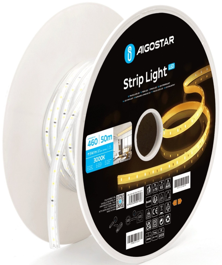 Aigostar - Striscia LED LED/250W/230V 50m 3000K IP65