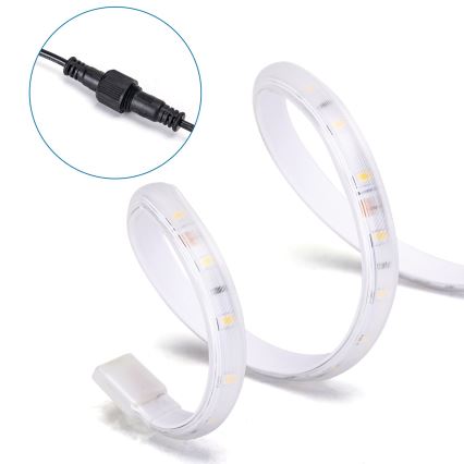 Aigostar - Striscia LED solare dimmerabile/20W/3,2V 20 m 6500K IP65 + telecomando
