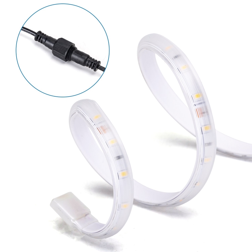 Aigostar - Striscia LED solare dimmerabile/20W/3,2V 20 m 6500K IP65 + telecomando