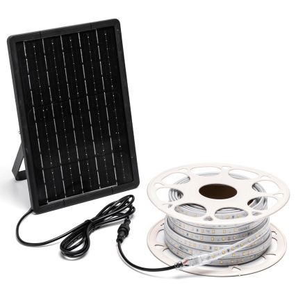 Aigostar - Striscia LED solare dimmerabile 20W/3,2V 20 m 2700K IP65 20000 mAh + telecomando
