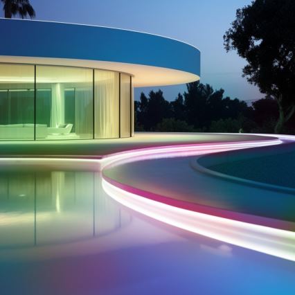 Aigostar - Striscia LED solare RGB dimmerabile LED/1,6W/3,2V 3+2m IP65 1800 mAh + telecomando