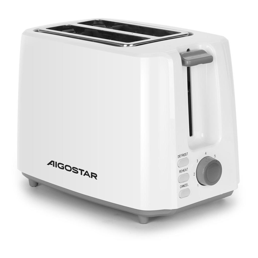 Aigostar - Tostapane a due fori 750W/230V bianco