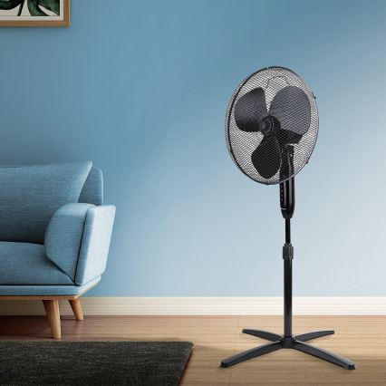 Aigostar - Ventilatore a piantana 40W/230V Ø 40 cm nero