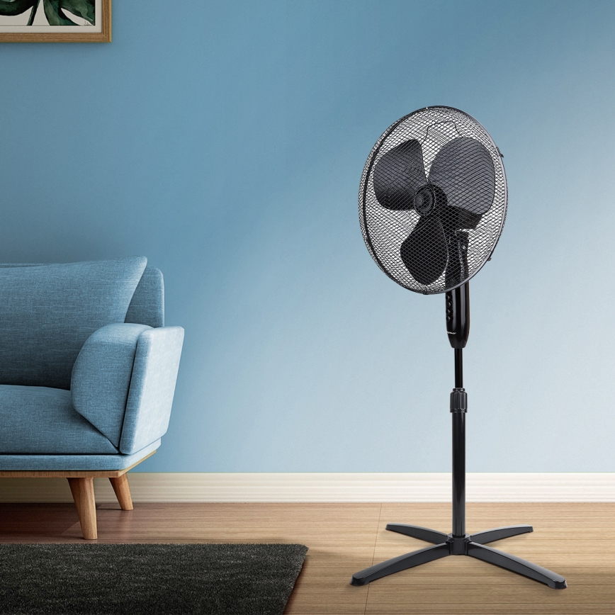 Aigostar - Ventilatore a piantana 40W/230V Ø 40 cm nero