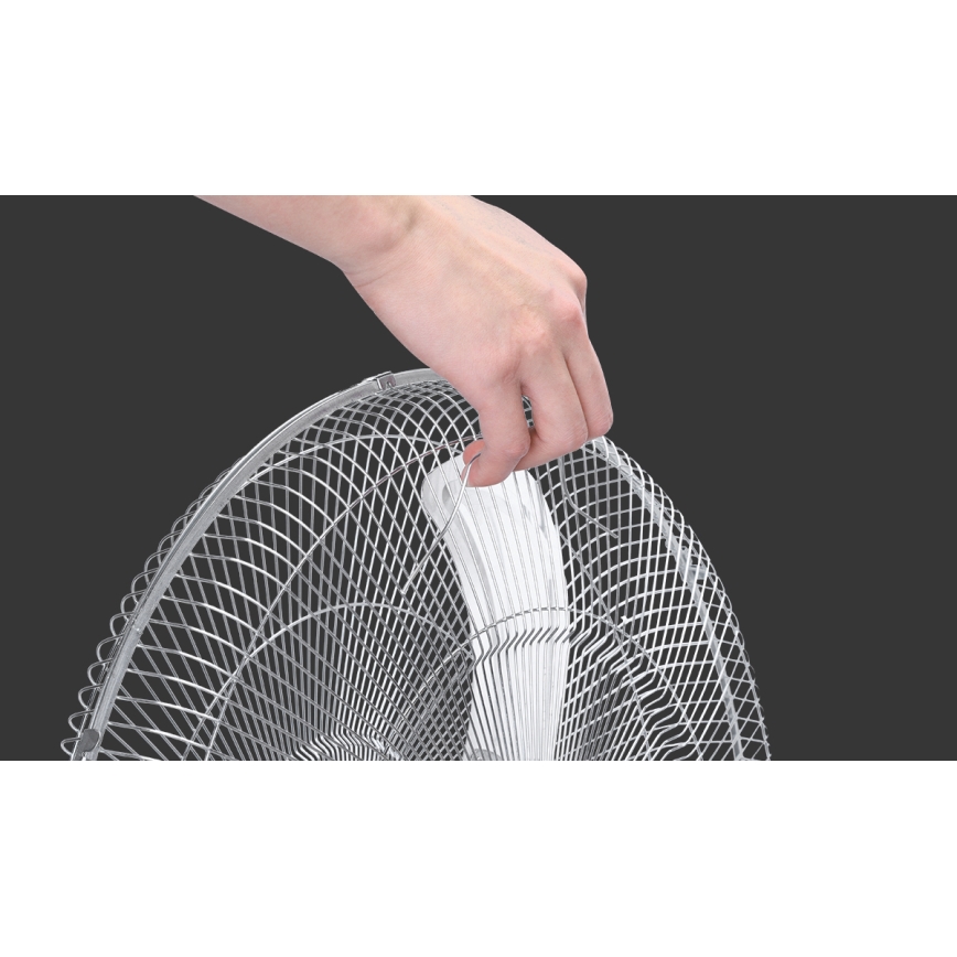 Aigostar - Ventilatore a piantana 50W/230V diam. 50 cm cromato/nero