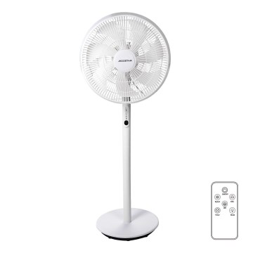 Aigostar - Ventilatore a torre 2in1 45W/230V bianco + telecomando