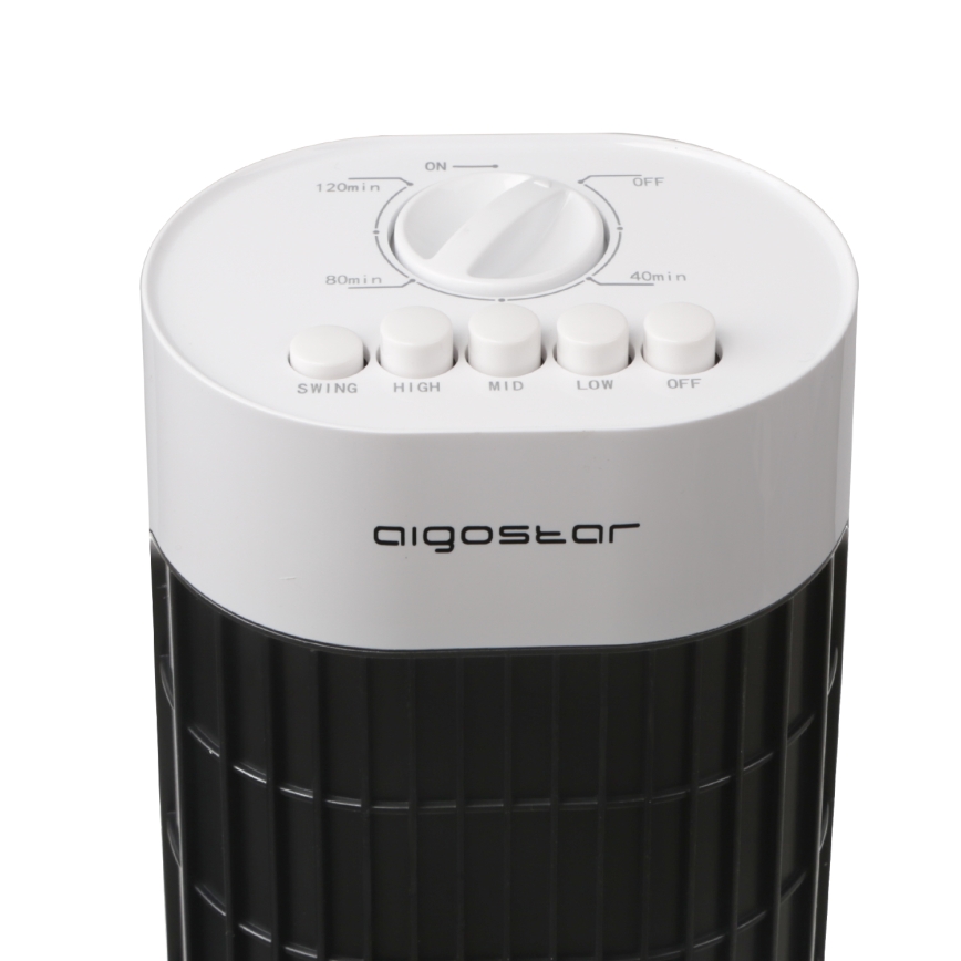 Aigostar - Ventilatore a torre 45W/230V nero/bianco