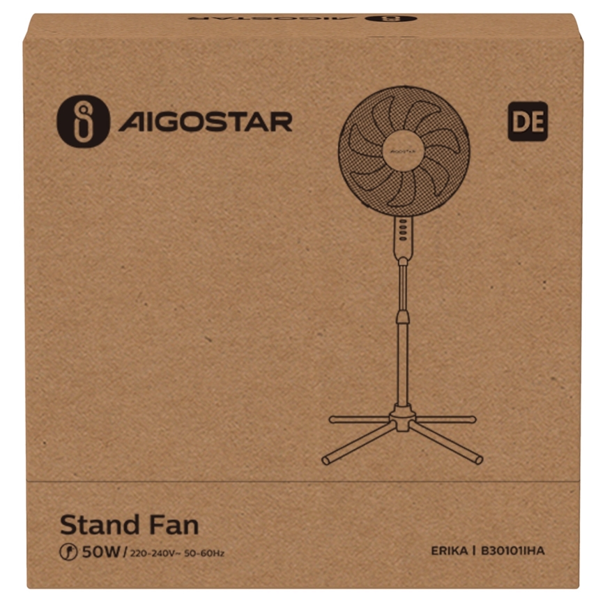 Aigostar - Ventilatore a torre 50W/230V 120 cm bianco
