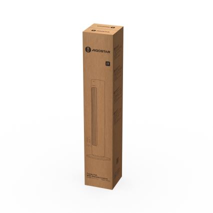 Aigostar - Ventilatore a torre 50W/230V bianco + telecomando