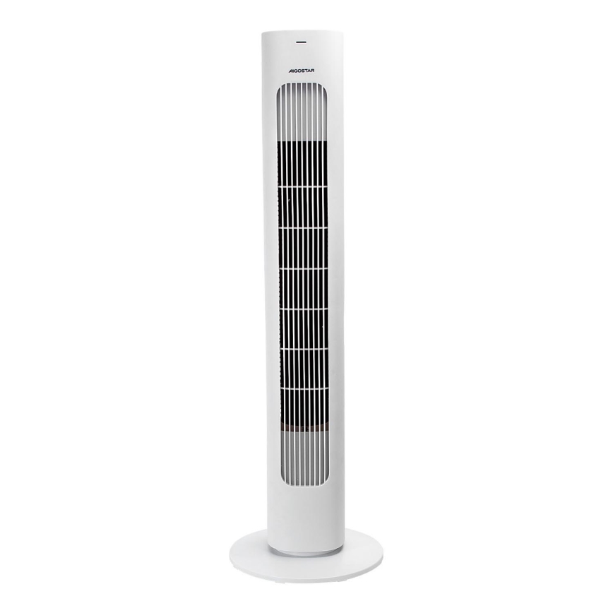 Aigostar - Ventilatore a torre 50W/230V bianco + telecomando