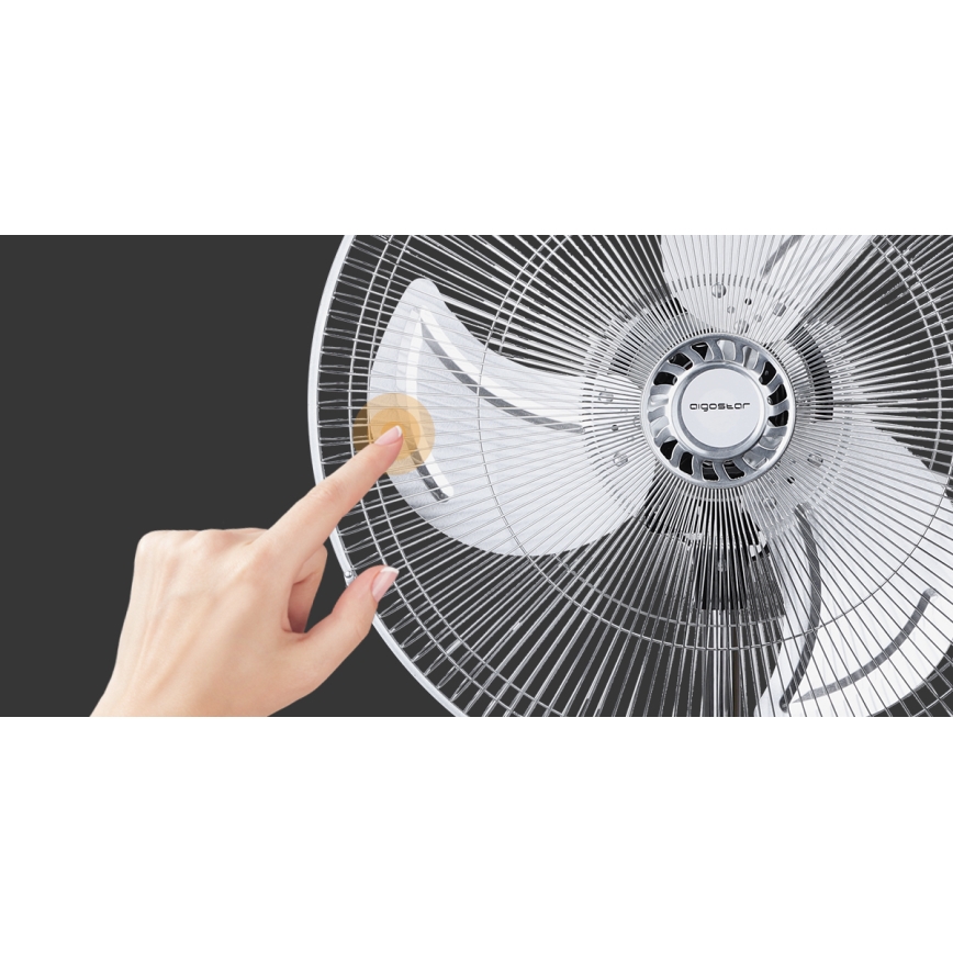 Aigostar - Ventilatore a torre 50W/230V cromo lucido/nero