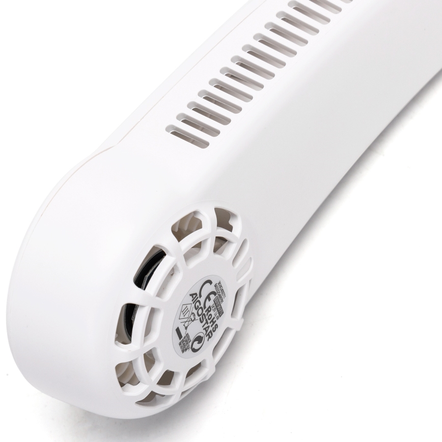 Aigostar - Ventilatore da collo ricaricabile 4W/5V 2000mAh bianco