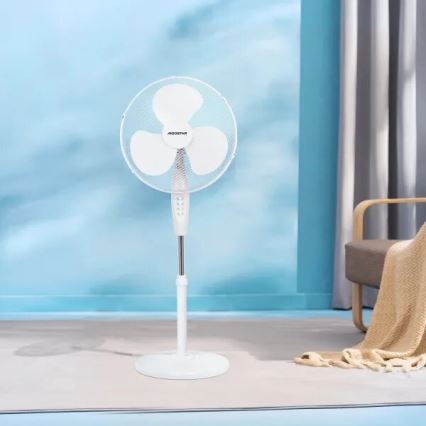 Aigostar - Ventilatore da pavimento 40W/230V bianco