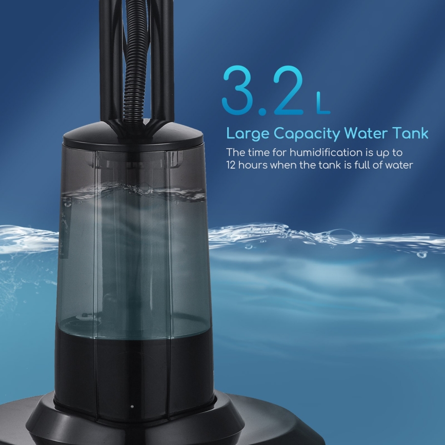Aigostar - Ventilatore da pavimento con getto d'acqua 75W/230V + tc
