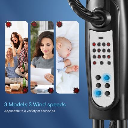 Aigostar - Ventilatore da pavimento con getto d'acqua 75W/230V + tc