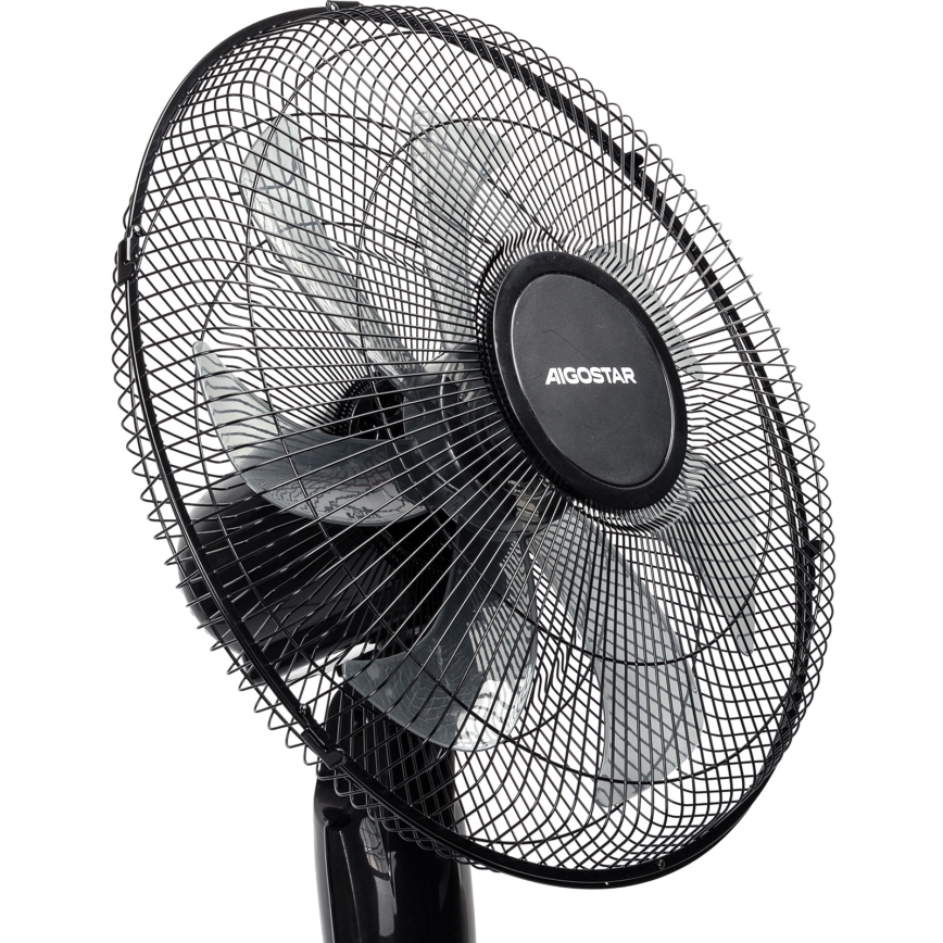 Aigostar - Ventilatore da piantana 50W/230V nero con telecomando