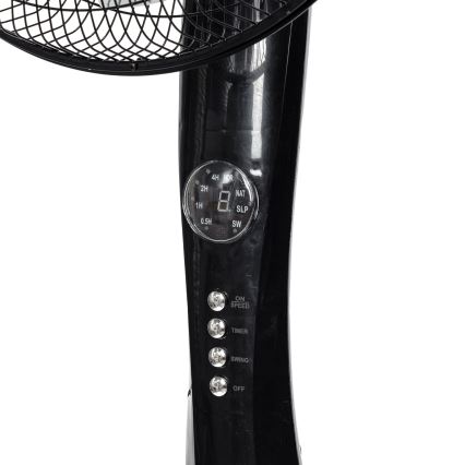 Aigostar - Ventilatore da piantana 50W/230V nero con telecomando