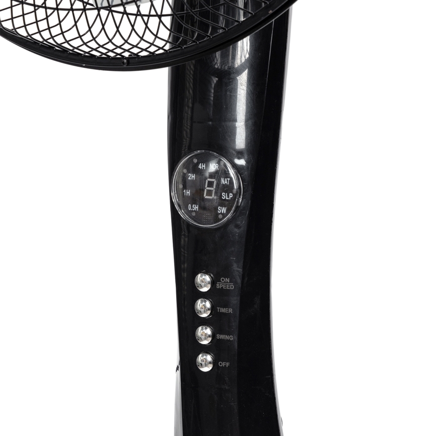 Aigostar - Ventilatore da piantana 50W/230V nero con telecomando