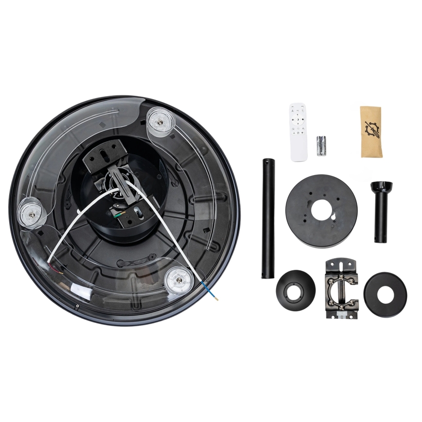 Aigostar - Ventilatore da soffitto dimmerabile a LED LED/50W/230V 2700-6500K 106cm nero + telecomando