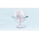 Aigostar - Ventilatore da tavolo 22W/230V 27 cm bianco