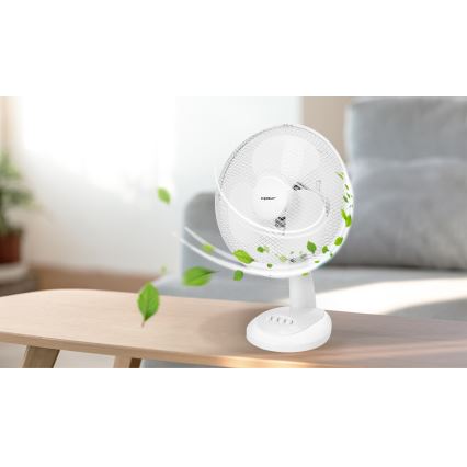 Aigostar - Ventilatore da tavolo 35W/230V 34 cm bianco