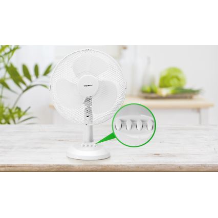 Aigostar - Ventilatore da tavolo 35W/230V 34 cm bianco