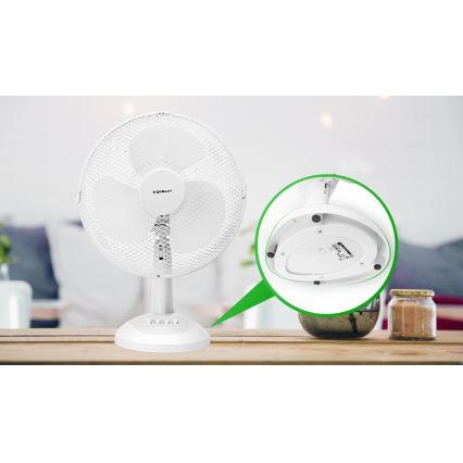 Aigostar - Ventilatore da tavolo 35W/230V 34 cm bianco