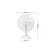 Aigostar - Ventilatore da tavolo 35W/230V 34 cm bianco
