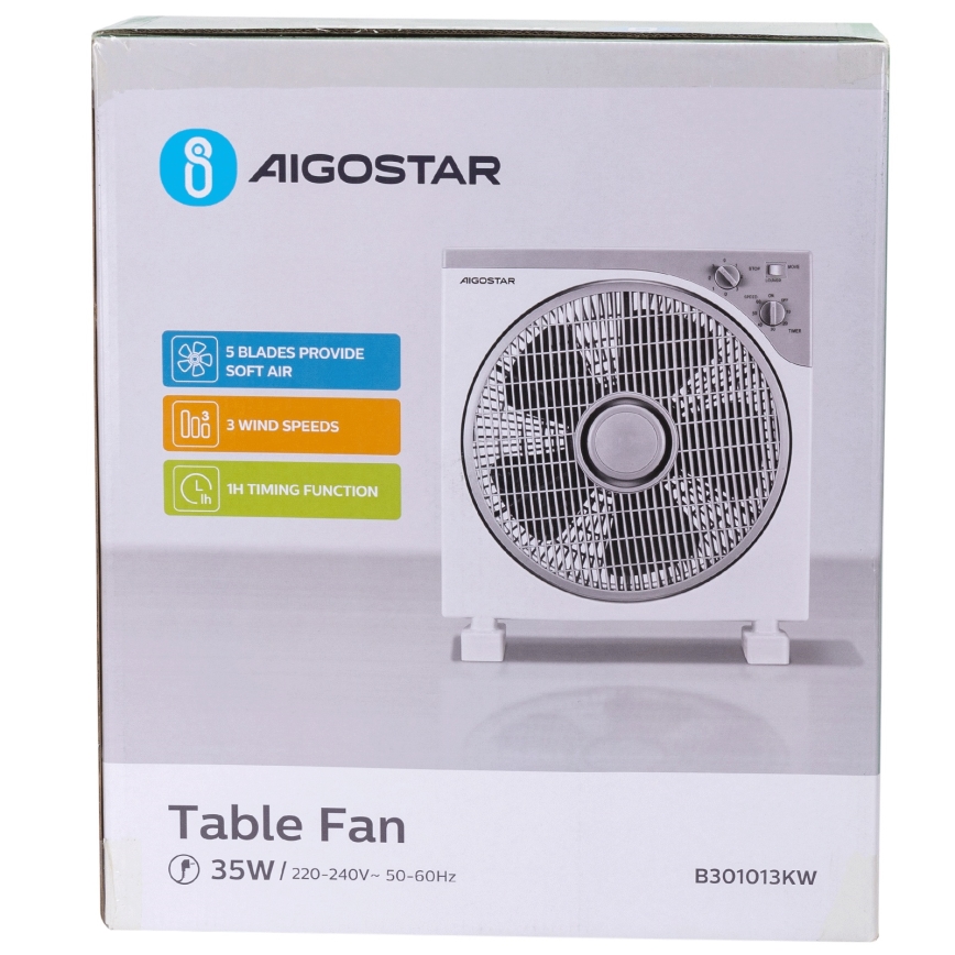 Aigostar - Ventilatore da tavolo 35W/230V