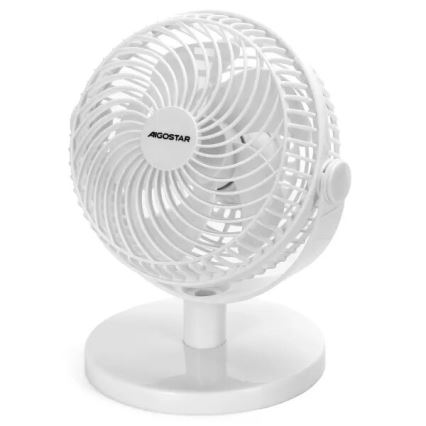 Aigostar - Ventilatore da tavolo 3W/5V bianco