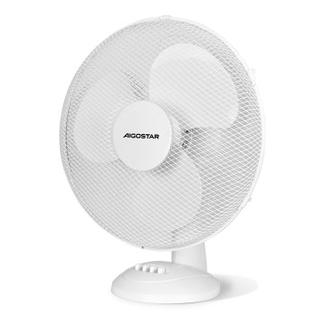Aigostar - Ventilatore da tavolo 40W/230V bianco