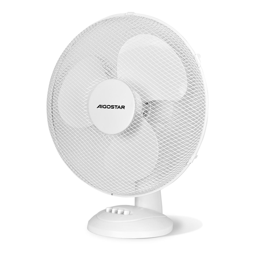 Aigostar - Ventilatore da tavolo 40W/230V bianco