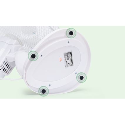 Aigostar - Ventilatore da tavolo 40W/230V bianco