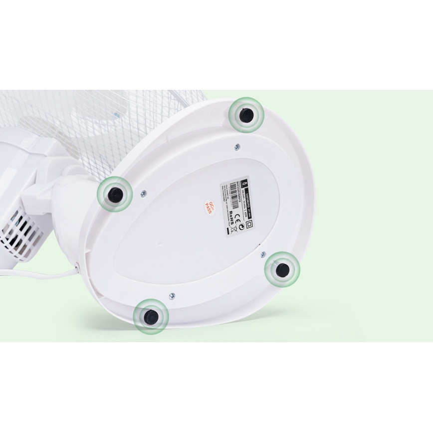 Aigostar - Ventilatore da tavolo 40W/230V bianco