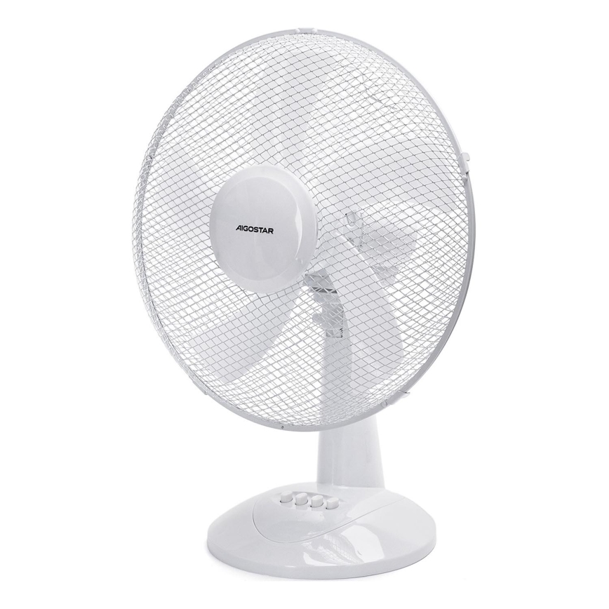 Aigostar - Ventilatore da tavolo 45W/230V bianco