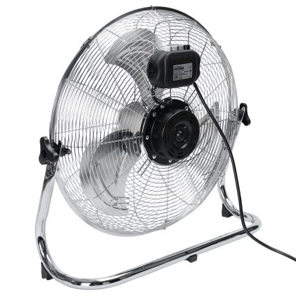 Aigostar - Ventilatore da terra 100 W/230 V Ø 54 cm cromo lucido