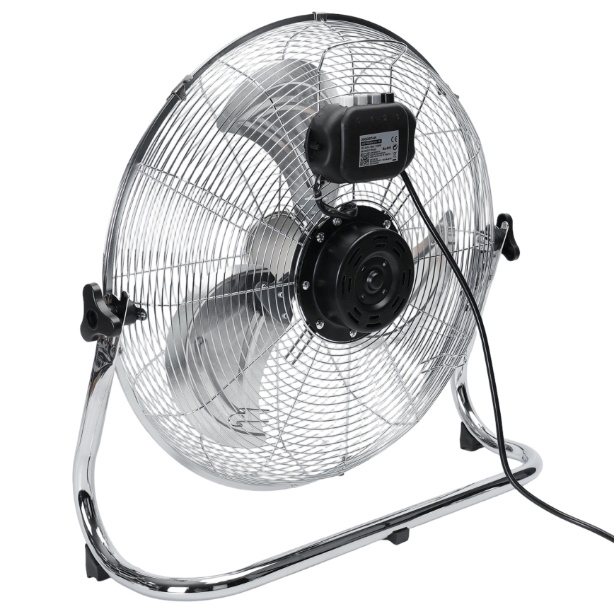 Aigostar - Ventilatore da terra 100 W/230 V Ø 54 cm cromo lucido
