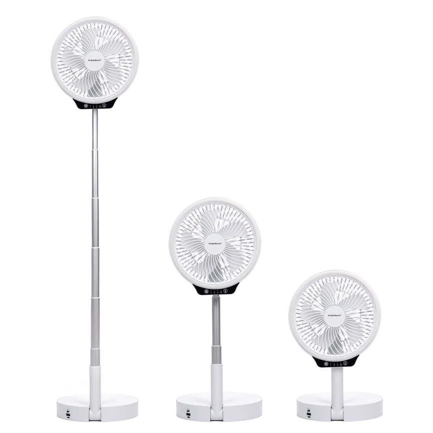 Aigostar - Ventilatore pieghevole wireless LED con porta USB 6,5W/5V