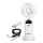 Aigostar - Ventilatore portatile ricaricabile 4W/5V 1200mAh bianco
