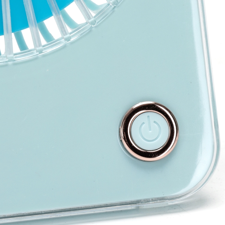 Aigostar - Ventilatore ricaricabile da tavolo 5W/5V 3600mAh USB blu