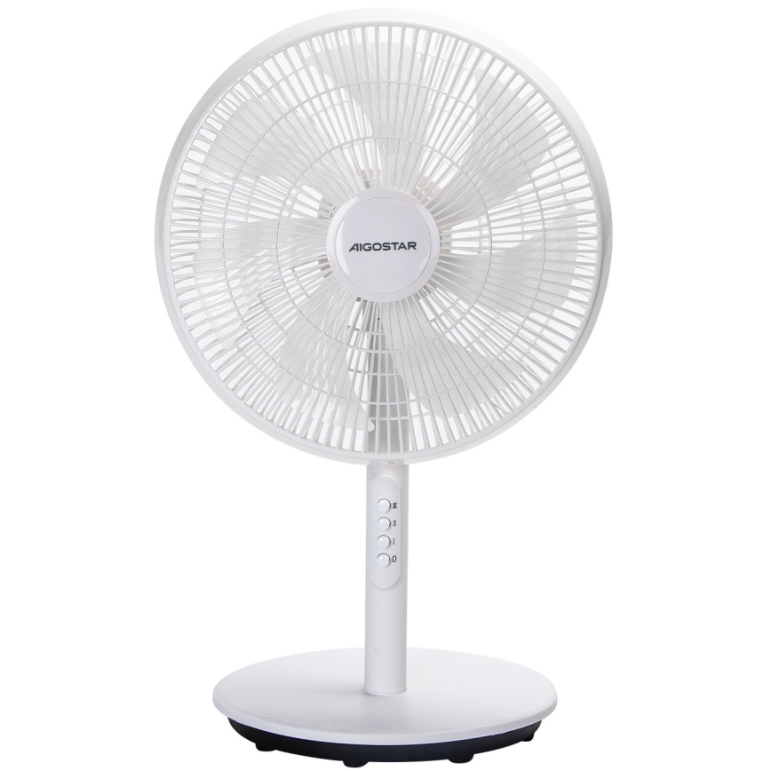 Aigostar - Ventilatore su piedistallo 45W/230V diam. 35 cm bianco