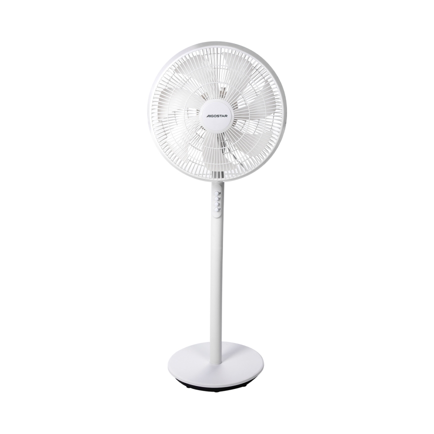 Aigostar - Ventilatore su piedistallo 45W/230V diam. 35 cm bianco