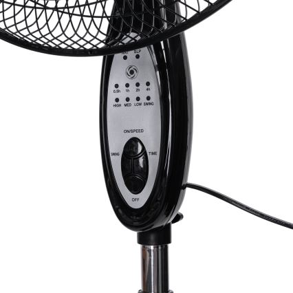 Aigostar - Ventilatore da piantana 60W/230V 130 cm nero + telecomando