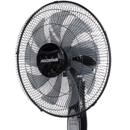 Aigostar - Ventilatore da piantana 60W/230V 130 cm nero + telecomando