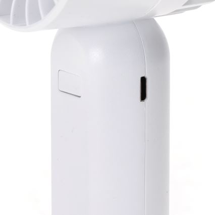 Aigostar - Ventilatore tascabile ricaricabile 4W/5V 500mAh USB bianco