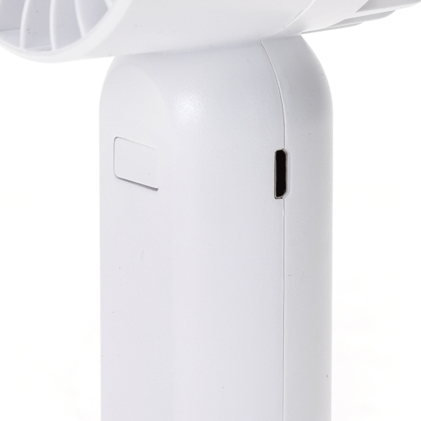 Aigostar - Ventilatore tascabile ricaricabile 4W/5V 500mAh USB bianco