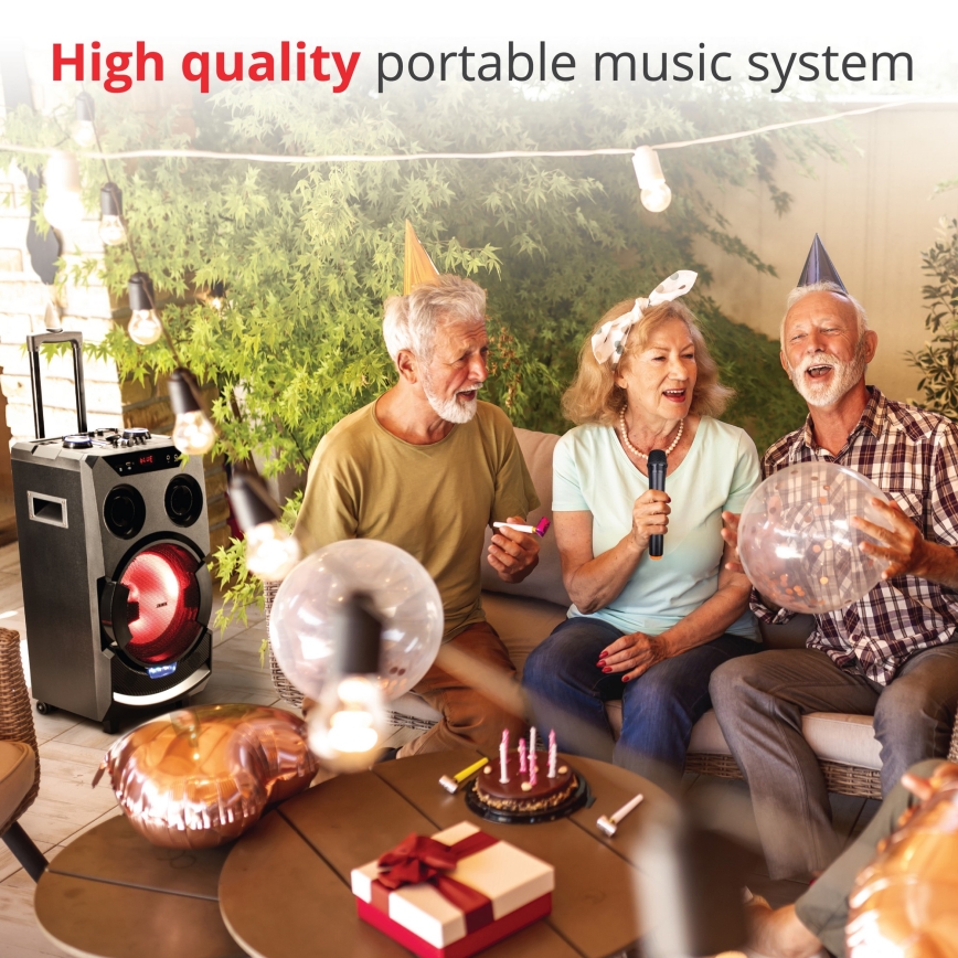 AKAI ABTS-112 - Cassa wireless 300 W / 230 V, batteria 7000 mAh + telecomando