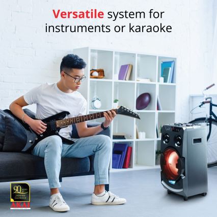 AKAI ABTS-112 - Cassa wireless 300 W / 230 V, batteria 7000 mAh + telecomando