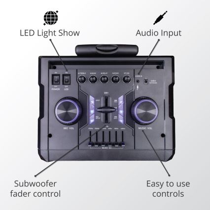 AKAI ABTS-112 - Cassa wireless 300 W / 230 V, batteria 7000 mAh + telecomando