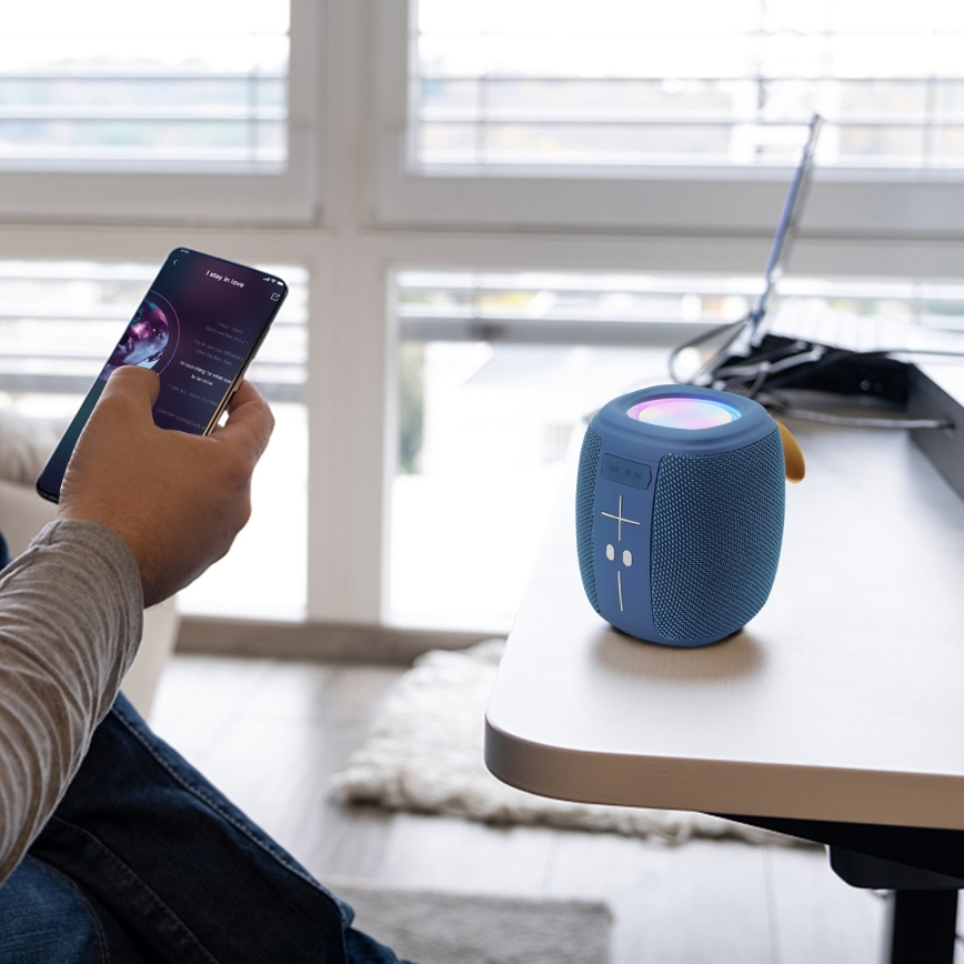 AKAI ABTS-V5 BL - Speaker wireless con microfono 3W/1200 mAh blu